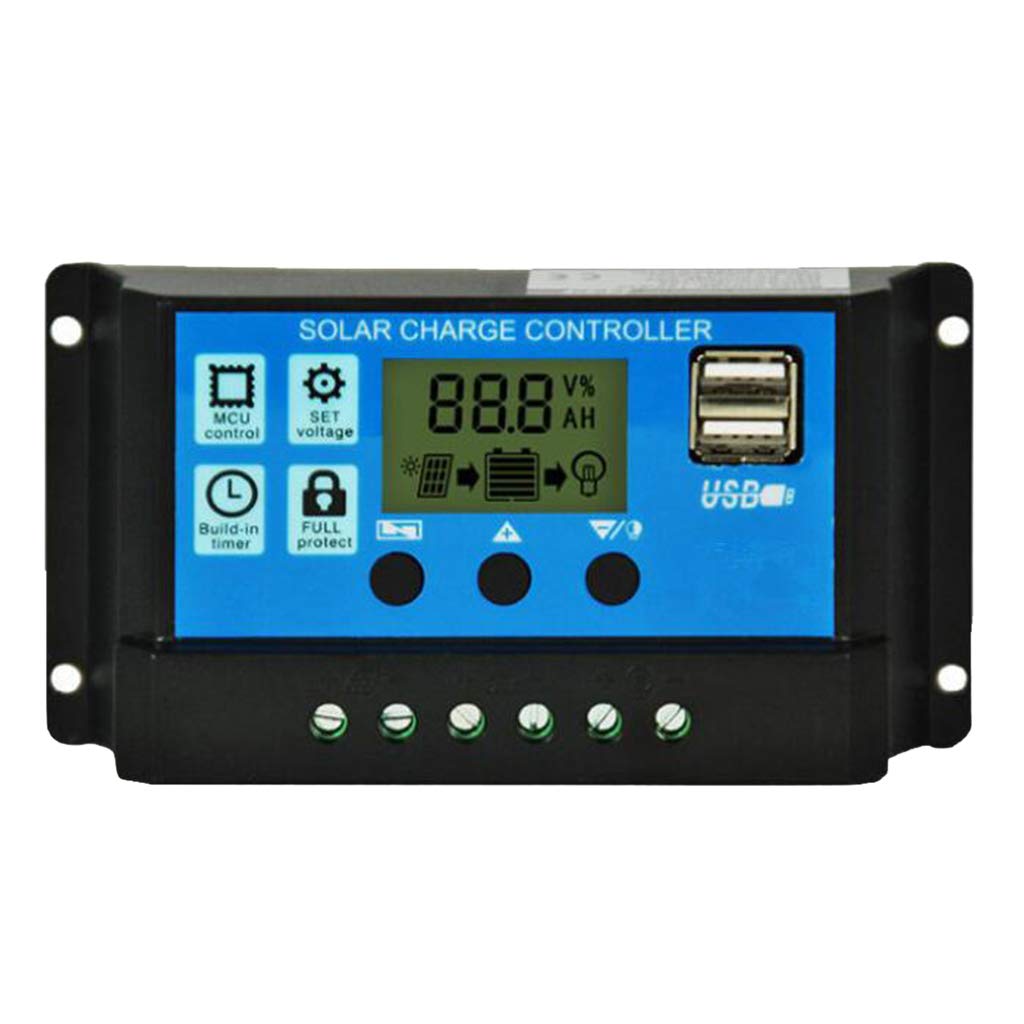 Loom Tree® 60A LCD PWM Solar Panel Battery Regulator Charge Controller Dual USB Tools | Power Tools | Other Power Tools-image-38