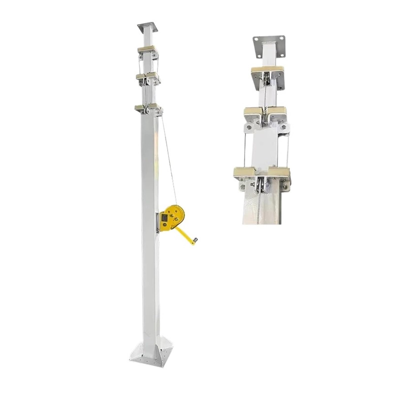 Hand Lift Mast, Telescopic Heavy Lift Pole 4 Meters 10 Meters, Telescoping Mast(Lifting Rod 4 Meters)