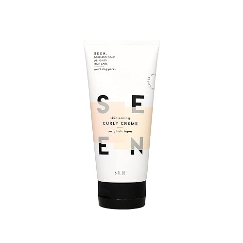 SEEN Curly Creme - Crema para el cabello no comedogénica y sin sulfatos para definir rizos, reduce el encrespamiento, protector contra el calor,