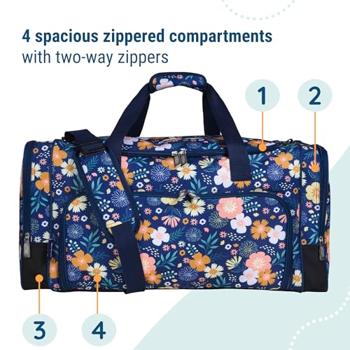 Image of Wildkin Kids Weekender Duffel Bag - Carry-On Size for School, Travel, & Sleepovers