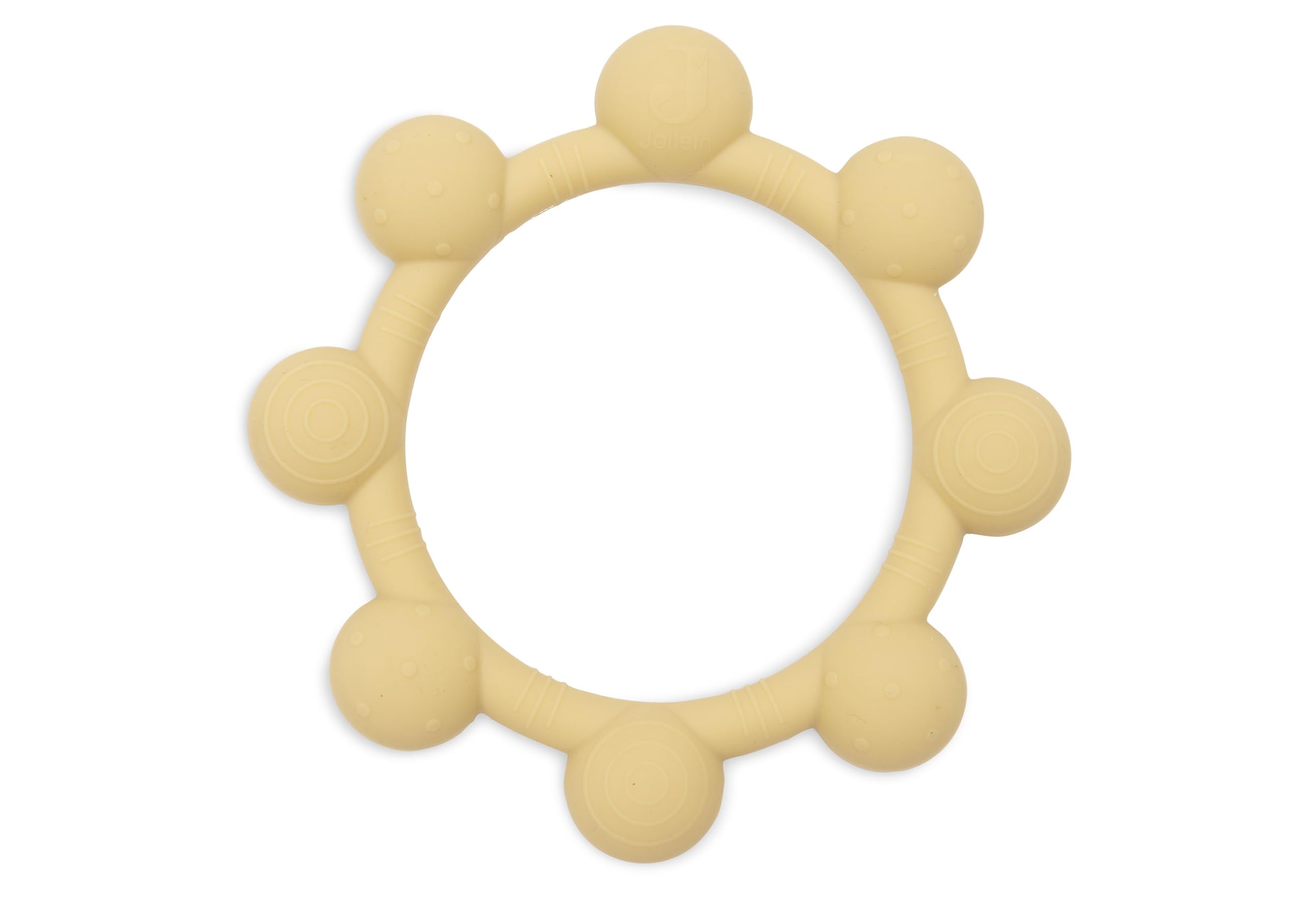 Jollein Baby Teether - Sun - Honey - Baby Teething Toy - BPA Free - Silicone Baby Teether - Baby Toy - Helps Relieve Teething Pain