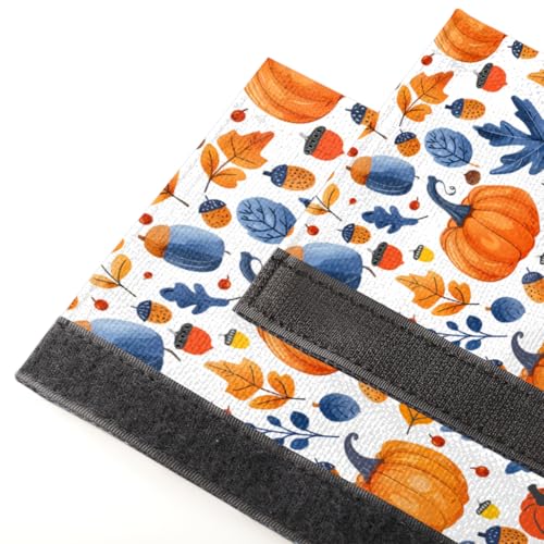Image of Pardick Refrigerator Door Handle Covers Set of 2, Fall Pumpkin Fridge Handle Covers Appliance Handle Covers Protector for Microwave Oven Stove Dishwasher, Keep Your Kitchen Appliance Clean