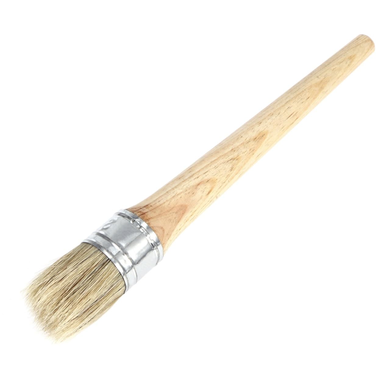 Pincel Redondo de Madera con Mango Largo, 4 Piezas