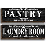 Laundry Room Decor Modern Wooden Wall Art Décor, Wash Dry Fold Laundry Signs Bathroom Wall Sign Modern Farmhouse Laundry Wall Decor, Laundry Rules Hanging Decor for Bathroom-73