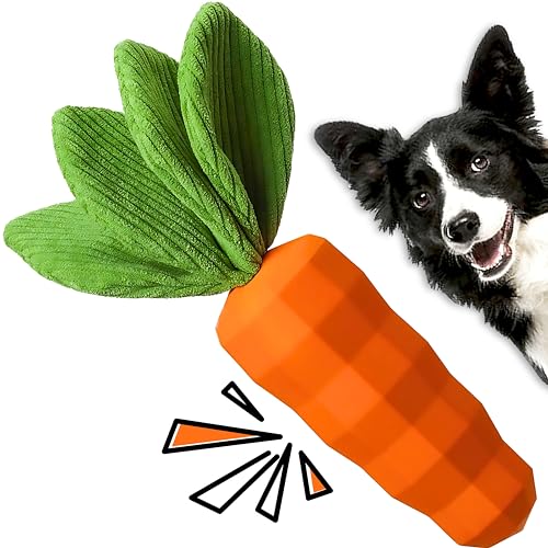 Squeaky Dog Chew Toy, Crinkle Dog Toys for Aggressive Chewers, Bo...