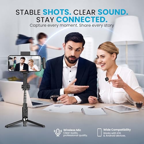 Image of MAK Dual Wireless AI Powered Microphone Featuring Active Noise Cancellation, Type-C Input and Compact Charging Case, Ideal for YouTube, Reels, Vlogging, Interviews, Podcasts and Clear Audio Recording