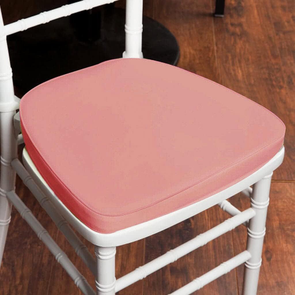 Tableclothsfactory 50PCS White Chiavari Chair Cushion for Wood Resin Chiavari Chairs Party Event Decoration - 2" Thick