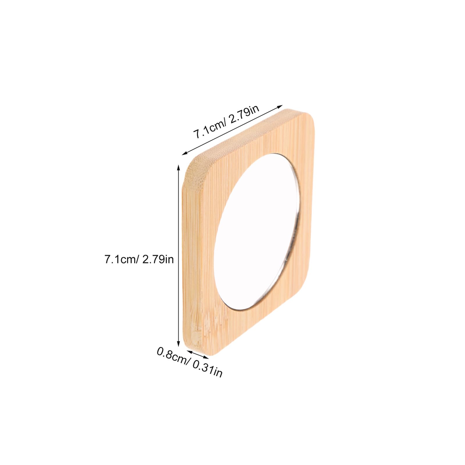 12stücke Holz Kosmetikspiegel Tragbar Kompakt Handspiegel für Reisen Make-up Details Kleiner Mini-handspiegel Holzrahmen Spiegelung Hautton