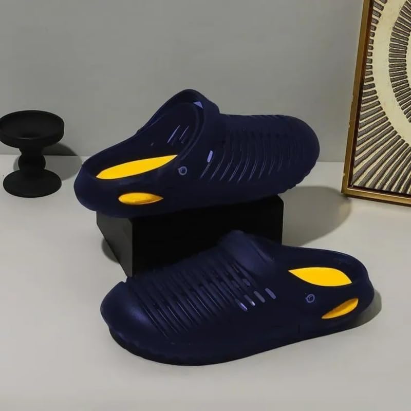 Image of Richmen Super Soft Stylish and Comfortable EVA Anti-Skid Men Sliders with Lightweight Cushioned Footwear Adjustable Back Strap Everyday Use Mules for Boys & Men's Clogs