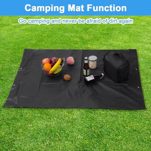 Flintronic Regenponcho Regenmantel für Herren Damen, Wiederverwendbar Wasserdicht Regencape Regenjacke, Eva Regenjacke Unisex, für Camping, Wandern, Reisen, Radfahren, Schwarz