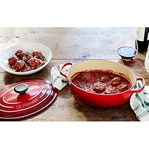 Le Creuset Enameled Cast Iron Signature Oval Dutch Oven, 5 qt. , Cerise