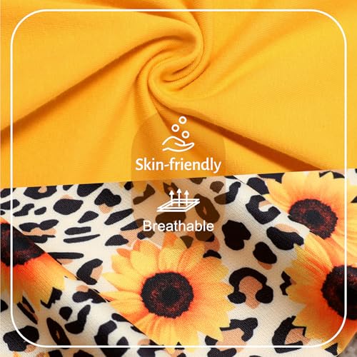 Image of SANMIO Toddler Girl Clothes Cute Ruffle Sleeve Shirt Floral Pants Headband | 3Pcs Fall Winter Outfits Kids Girls Clothing Set 1-6T