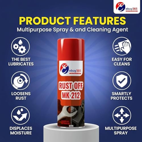 Image of Rust Off MK-212 | 500ml | All-In-One Rust Release Spray & Penetrating Lubricant | Fast-Acting Corrosion Remover, Multi-Use Cleaner, Penetrant Oil to Free Stuck Bolts /Hinges (3, Pack of 3)