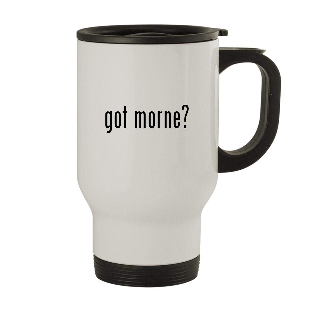 got morne? - Stainless Steel 14oz Travel Mug, White