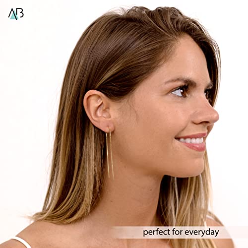 Altitude Boutique Threader Chain Earrings for Women | Gold Vermeil or Sterling Silver Long Dangle Earrings | Gold Drop Earrings Long Chain Earrings for Women, Dangle Earrings4