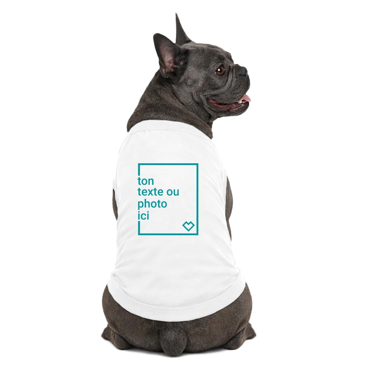 Spreadshirt T-Shirt pour Chiens personnalisé | Créez-Le Vous-même avec Texte et Photo T-Shirt sans Manches pour Chien, XL, Blanc