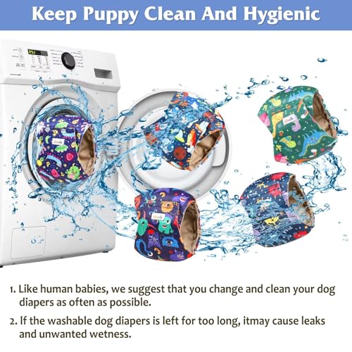 Image of Dog Diapers Male, Belly Bands for Male Dogs, High Absorbing Extra Small Male Dog Wraps for Doggie & Puppy in Incontinence or Excitable Urination and Training(S)