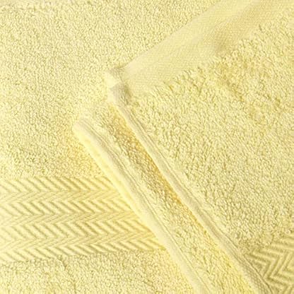 Homescapes Luxus Handtuch Set Pastell Gelb, 2 Handtücher 50x90 cm & 2 Duschtücher 70x130 cm, 100% Ägyptische Baumwolle, 500g/m² – Bild 5