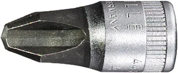 Stahlwille 01290003 Screwdriver sockets for recessed head screws Phillips-Recess, Size 3, 1/4 inch Drive, High-Performance Steel, Chrome Plated, Length 28mm, Weight 12g, Made in Germany