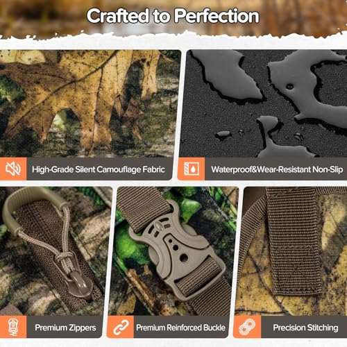 image for BLISSWILL Turkey Hunting Vest backpack with Seat,Adjustable Camo Vest 