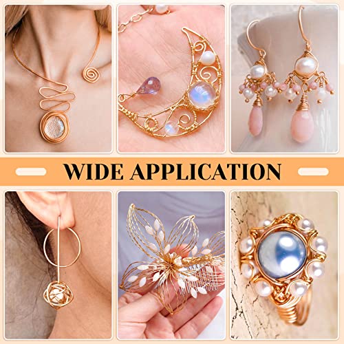 20 Gauge Jewelry Wire, Anezus Rose Gold Craft Wire Tarnish Resistant Copper Beading Wire For Jewelry Making Supplies And Crafting (Rose Gold, 30 Yards /25 Meters) #TOP6