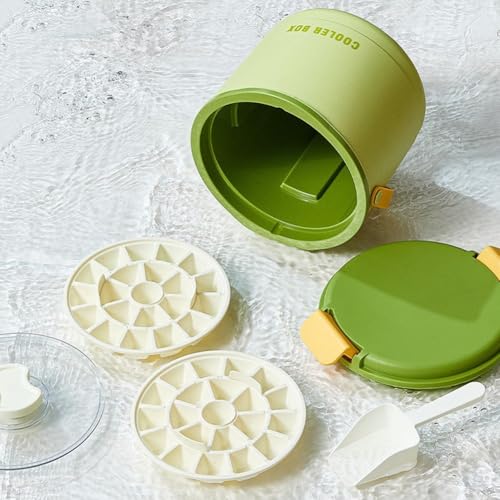 Bandeja de hielo con tapa y cubeta, molde para cubos grandes miniatura 6