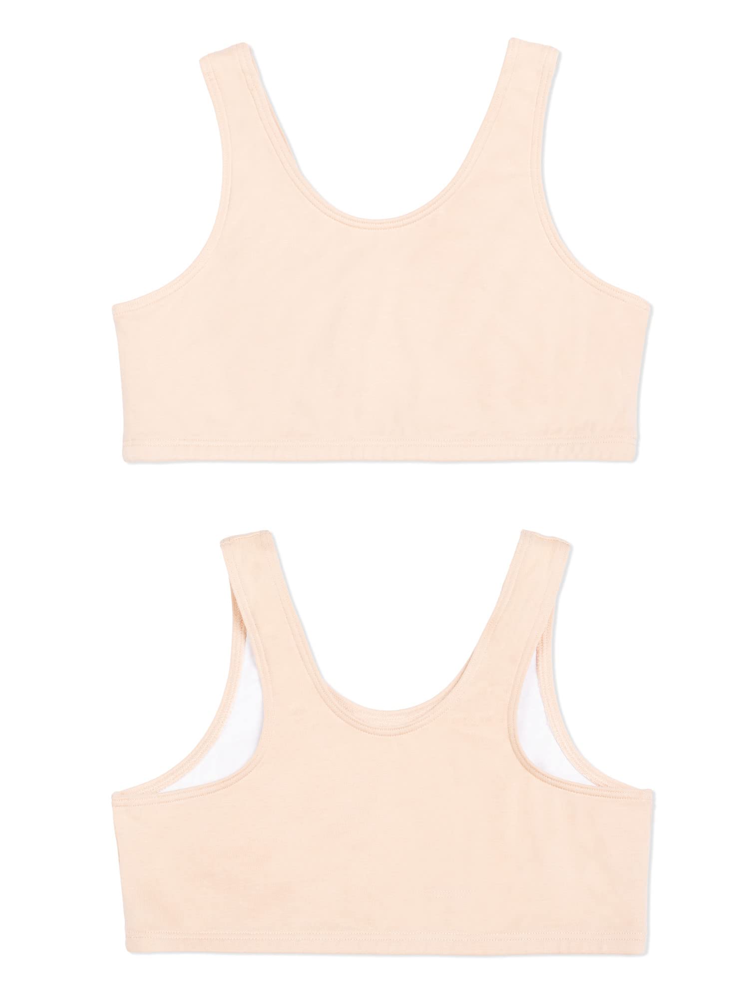 Fruit of the Loom Biustonosz sportowy dla dziewczynek, 4 sztuki, bawełna