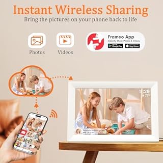Frameo Digital Photo Frame, Hesmor 10.1 Inch WiFi Electric Picture Frame, HD IPS Touchscreen, 32GB Storage, Auto-Rotate, App Sharing