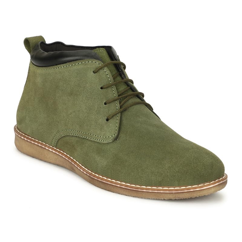 Image of Suede Leather Low Ankle Boot Lace Up for Men