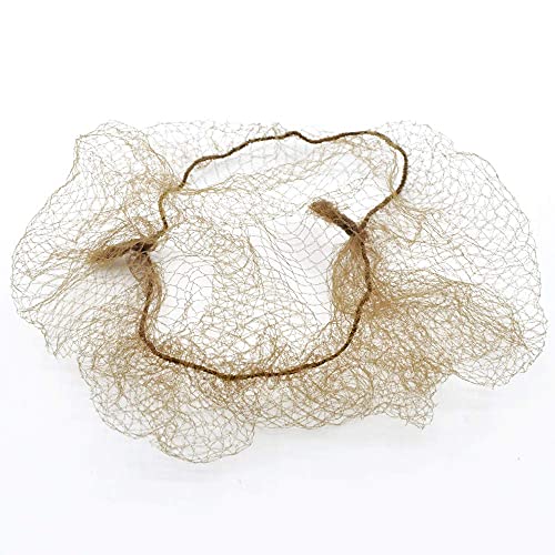 Hair Nets 144 Pcs 20 Inch Invisible Elastic Edge Mesh Hair Net for Food Service Sleeping Ballet Bun (Brown)