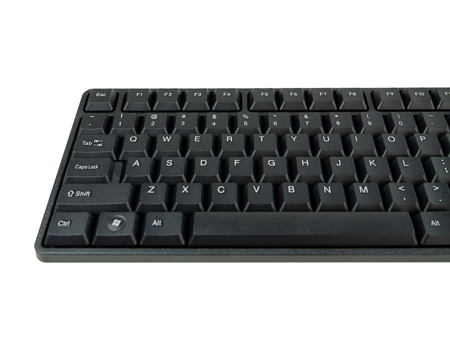 HDWR typerCLAW-PC100 ergonomiczna i trwała, czarna klawiatura przewodowa, multimedialna, klawiatura numeryczna, USB 3.0, Plug & Play dla Windows