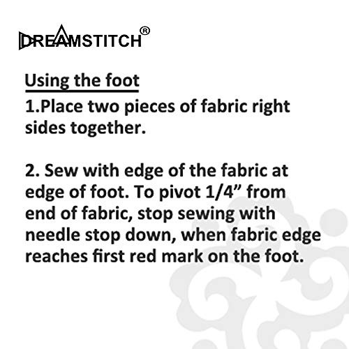 DREAMSTITCH pie de prensatelas 1/4 pulg quilting miniatura 4
