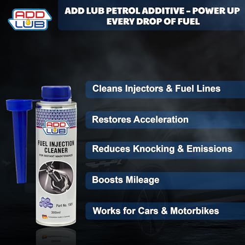 Image of ADD LUB Petrol Additive | Fuel Injector Cleaner for Cars & Bikes | Boost Performance & Fuel Efficiency 300 ML