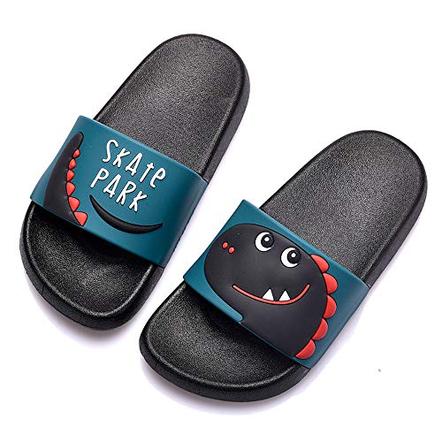 Chanclas de Playa Zapatos de Piscina para Niña Niño Sandalias Verano Antideslizante Zapatillas de Baño Casa Hombre Mujer Negro 21/22EU=22/23