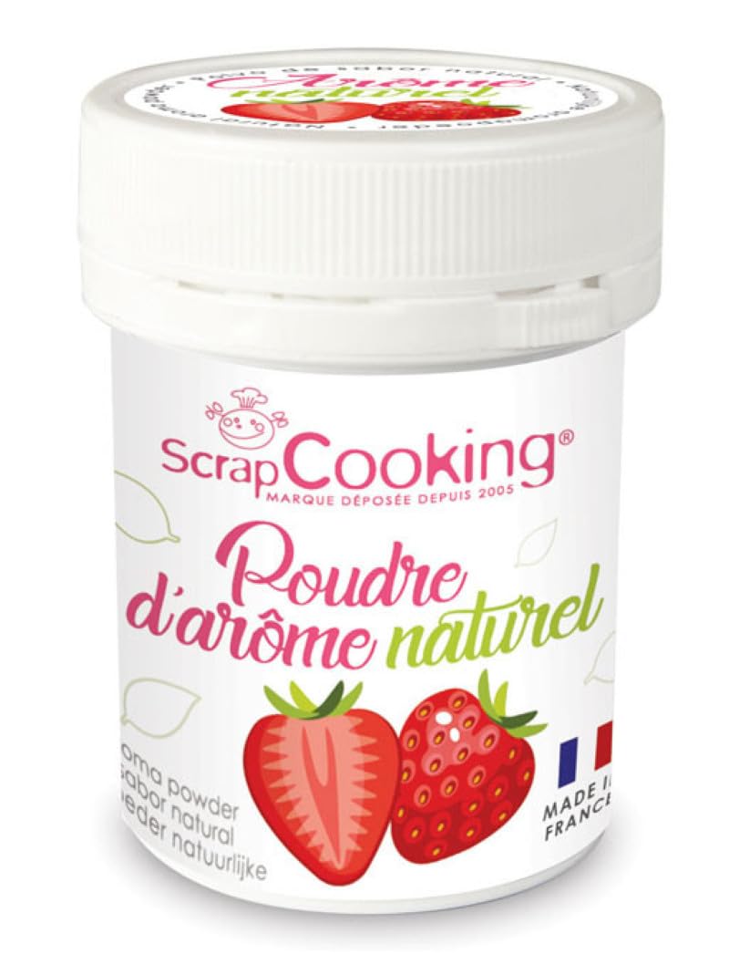 Arôme alimentaire naturel en poudre Fraise - Scrapcooking