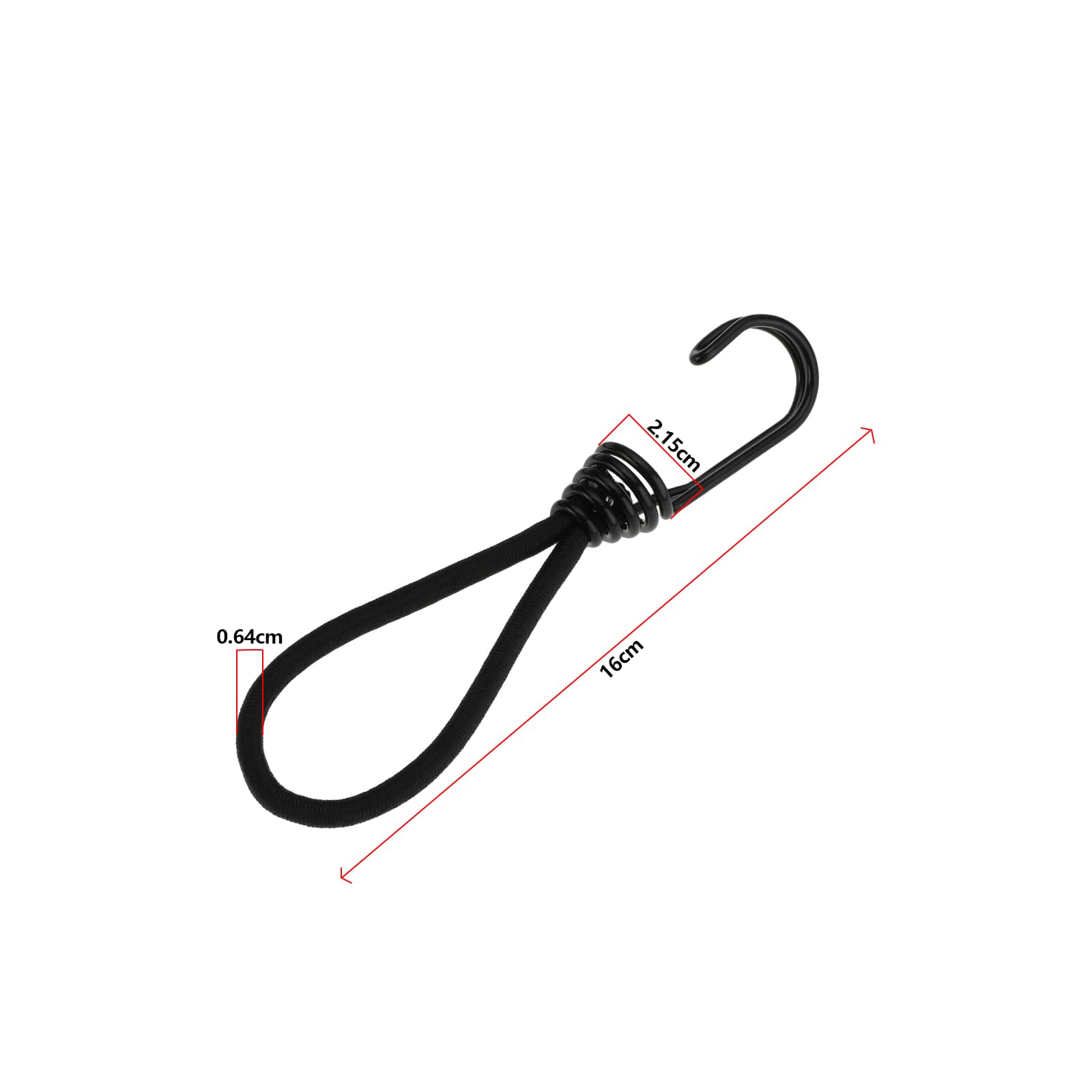 10pcs Bungee Ropes With Double Hooks – 16cm Shock Cord For Tent, Hammock, Awning, Canopy – 5 Colors, High Elasticity & Durability - View #6
