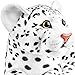BRUBAKER Leopard Kuscheltier - 30 cm Stofftier - Baby Plüschtier Raubkatze Liegend - Kinder Plüsch Spielzeug - Weiß