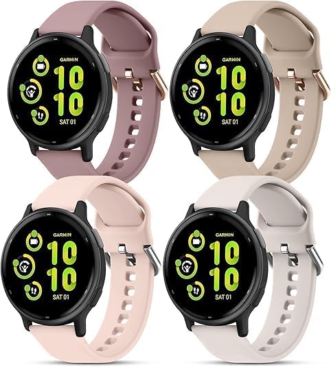 Bracelet de sport en silicone étanche compatible avec Garmin Venu Sq et Vivoactive