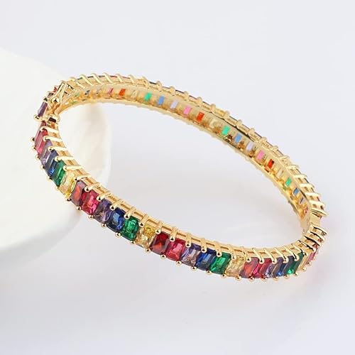 Koleso Copper Rainbow Zircon Bracelets & Bangles For Women Girls Brand Bangle Charm Party Jewelry-14001 #TOP25