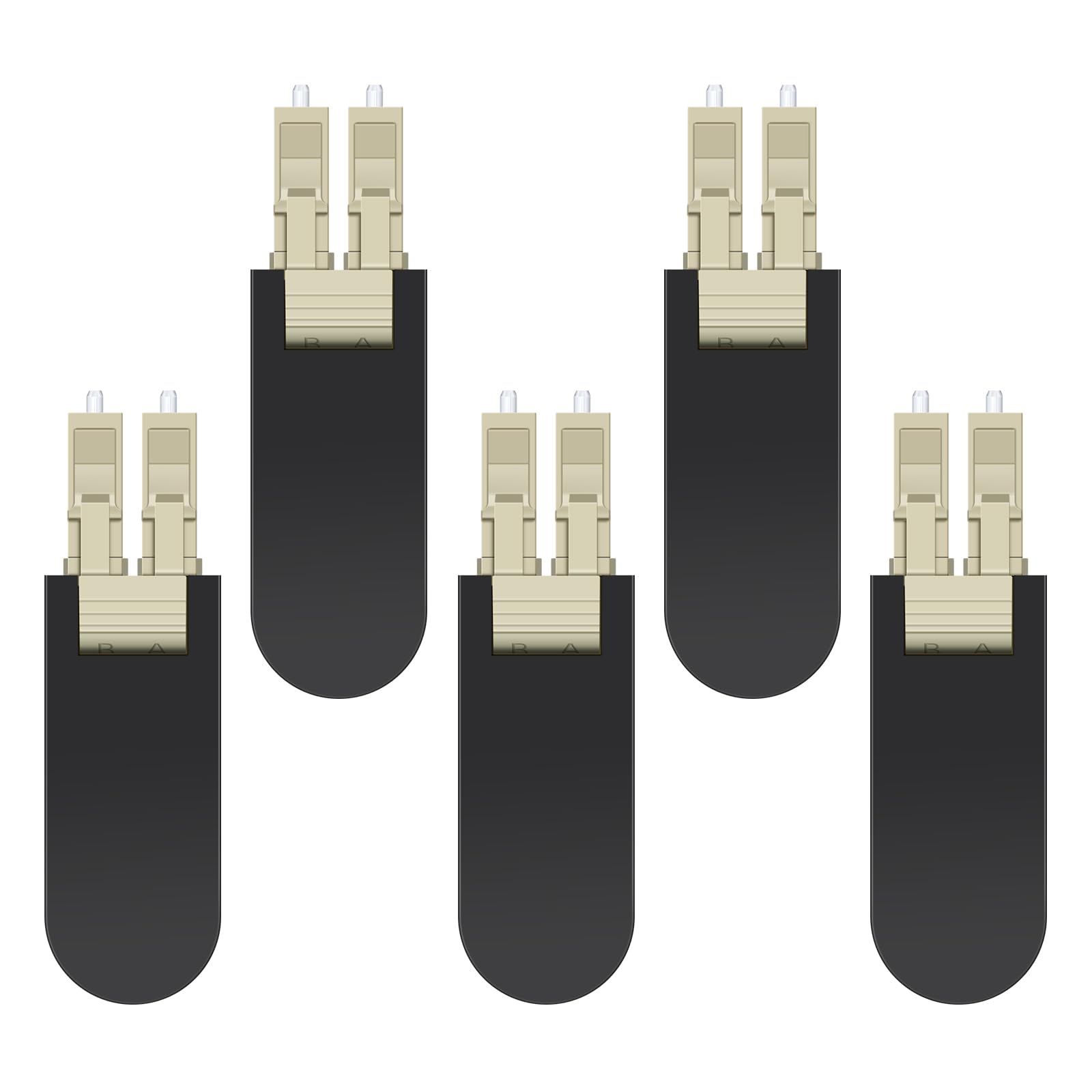 lc/upc fiber loopback tester,multimode duplex 50/125μm fiber adapter with connector for network maintenance,optical return loss tester, 10g 40g port transceivers (5pack)