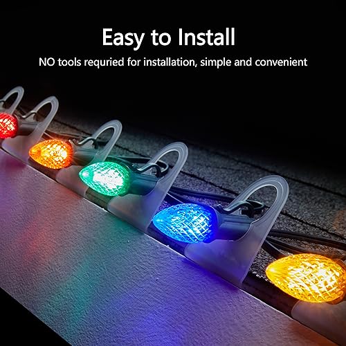 Brightown SHINGLETAB-100PC 1 Pack Of 100 Original Shingle Tab For C7 C9 Lights, Christmas Light Clips thumb #4
