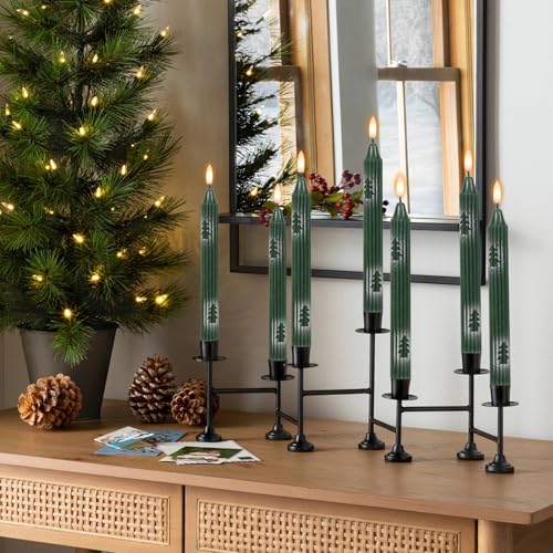 Image of Wondise Christmas Flameless Taper Candles with Remote and Timer