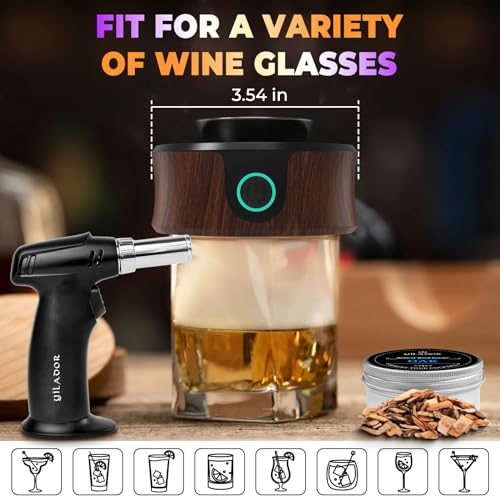 Yilador Electric Cocktails Smoker Kit With Torch, Add More Depth Of Flavor, 6 Wood Chips, Whiskey Smoker Infuser Kit For Old Fashioned Bourbon Drinks thumb #3