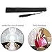 Metable Black Silk Folded Hand Fan Bamboo Handheld Folding Fan with Gift Boxed Oriental Handmade for DIY Wall Decoration Wedding Party Favor Women Man Dancing Show Prop