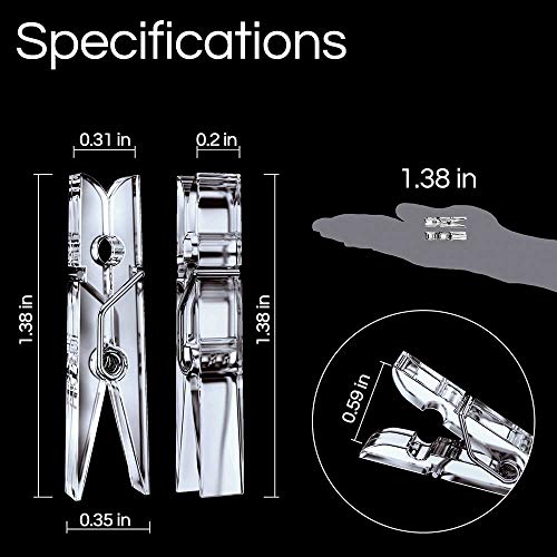 Mini-Clothespins-for-Crafts-Photo-Clips-Clear-Picture-Clips-Plastic-Tiny-Clothes-Pins-for-Hanging-Pictures-Little-Close-Pins-Cloths-Miniclip-for-Clothesline-Miniature-Clip-for-Baby-Shower-100-PCS