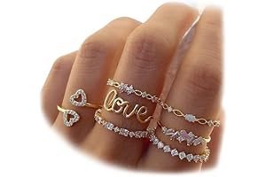 Gold Stackable Knuckle Rings Set for Women: Petite, Boho Chic Jewelry for a Unique Style