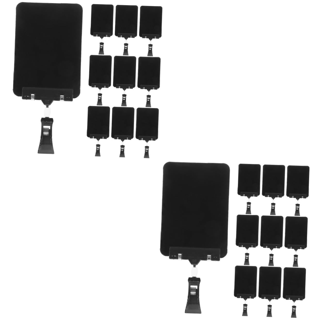 TEHAUX 20 Pezzi Clip Espositrici per Cartellini Cancellabili Supporto Resistente per Etichette Supermercato per Esposizione e Cambi Facili