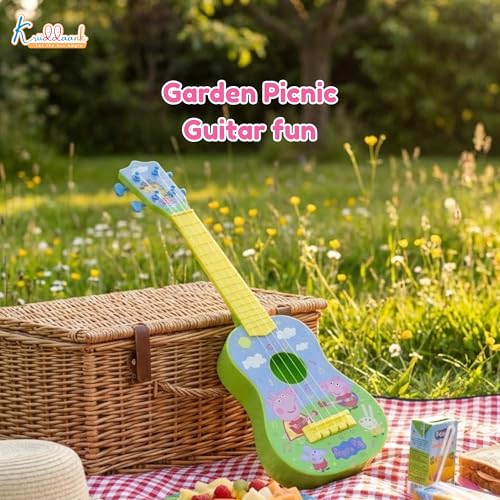 Image of Hasbro Peppa Pig Theme Guitar (Big) Interactive Sounds, Birthday Present Musical Instrument for Kids | Fun & Educational Toy for Kids | Safe, Engaging & Interactive Play