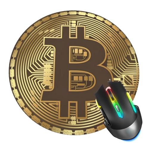 Bitcoin Crypto Currency Mouse Pad, Mouse Pads for Desk, Stitched