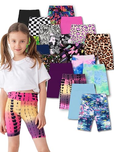 10 Pack Girls Bike Shorts 2.36” High Waisted Black Yoga Shorts for Toddler Girls Running Dance Jumping Sports Cheer